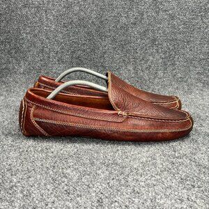 Duluth Trading Co. Bison Leather Driving Moccasins Mens 12 Brown Slip On Loafers